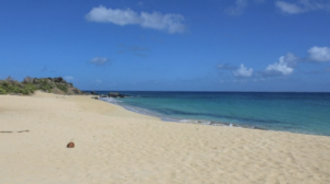 Quiet Beaches on St Maarten, St Martin, French side Happy Bay Beach