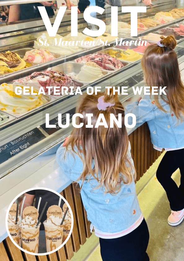 Luciano gelateria kids selecting a flavors