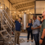 A group watching the beer brewery at SXM Beer