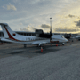 A Winair plane parked at PJIA 