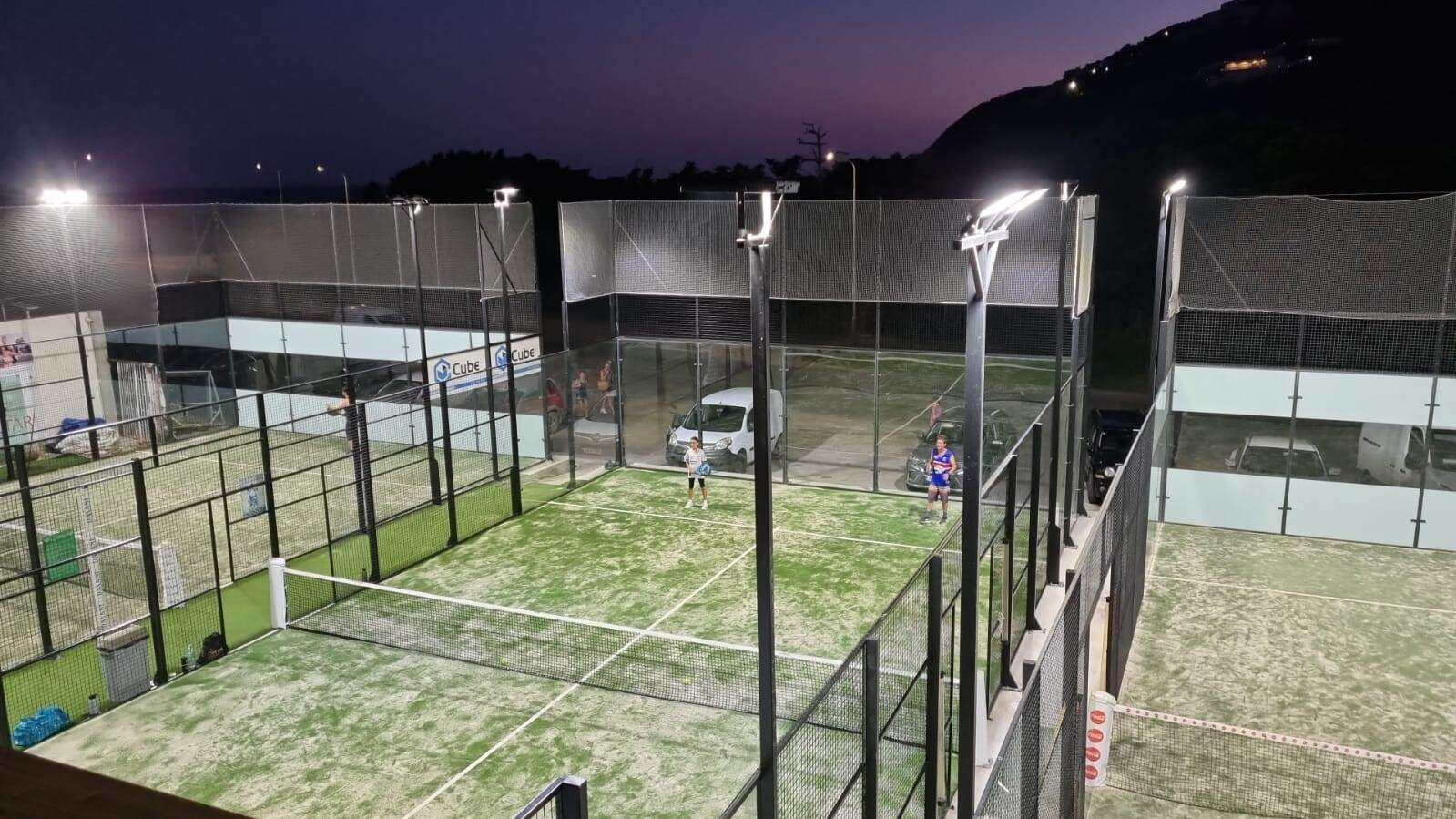 New Padel Courts light up at night