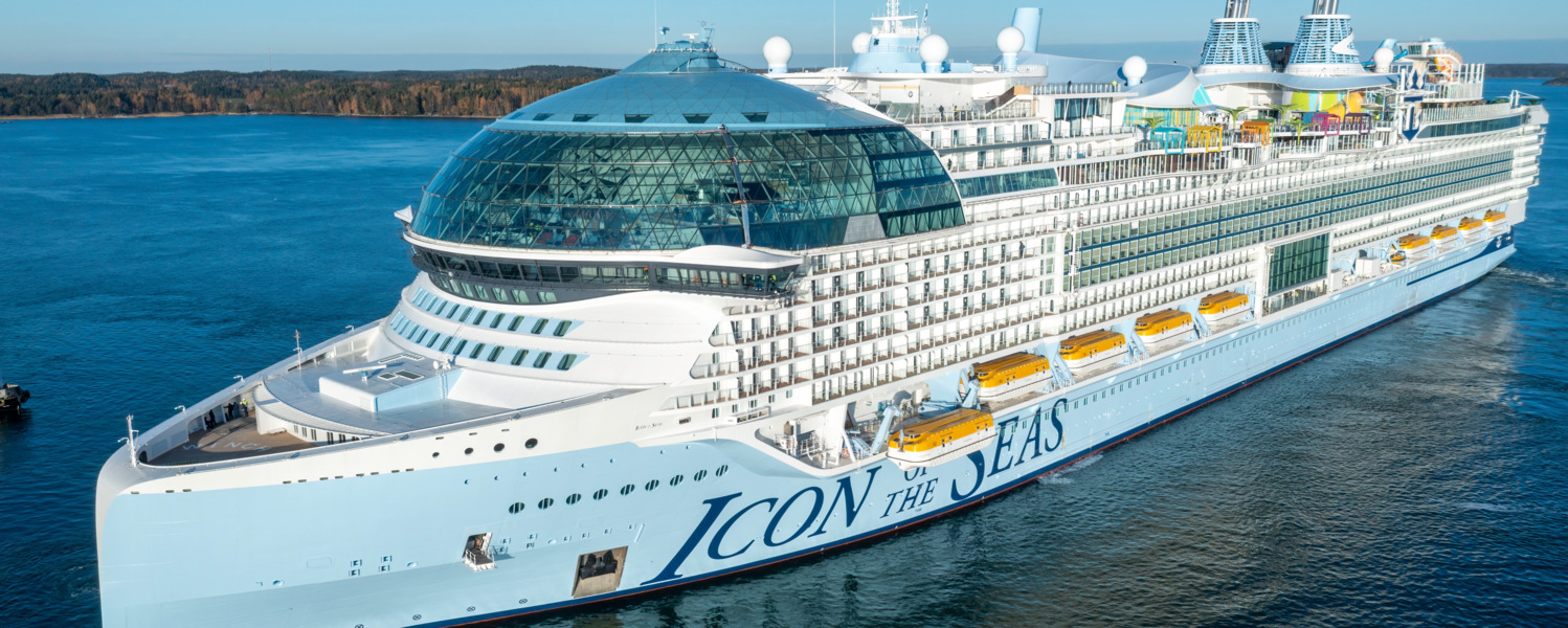 Aerial view of Icon of the Seas