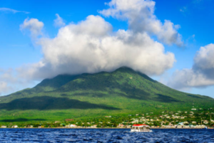 volcano on Nevis Island