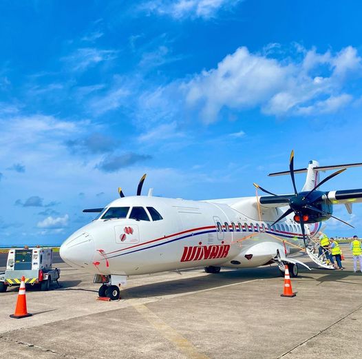 a plane of winair on the airport