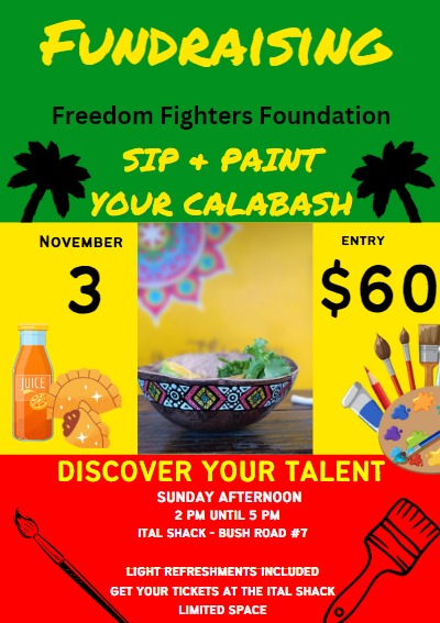 Poster from Freedom Fighters Foundation about a fundraising 3 november