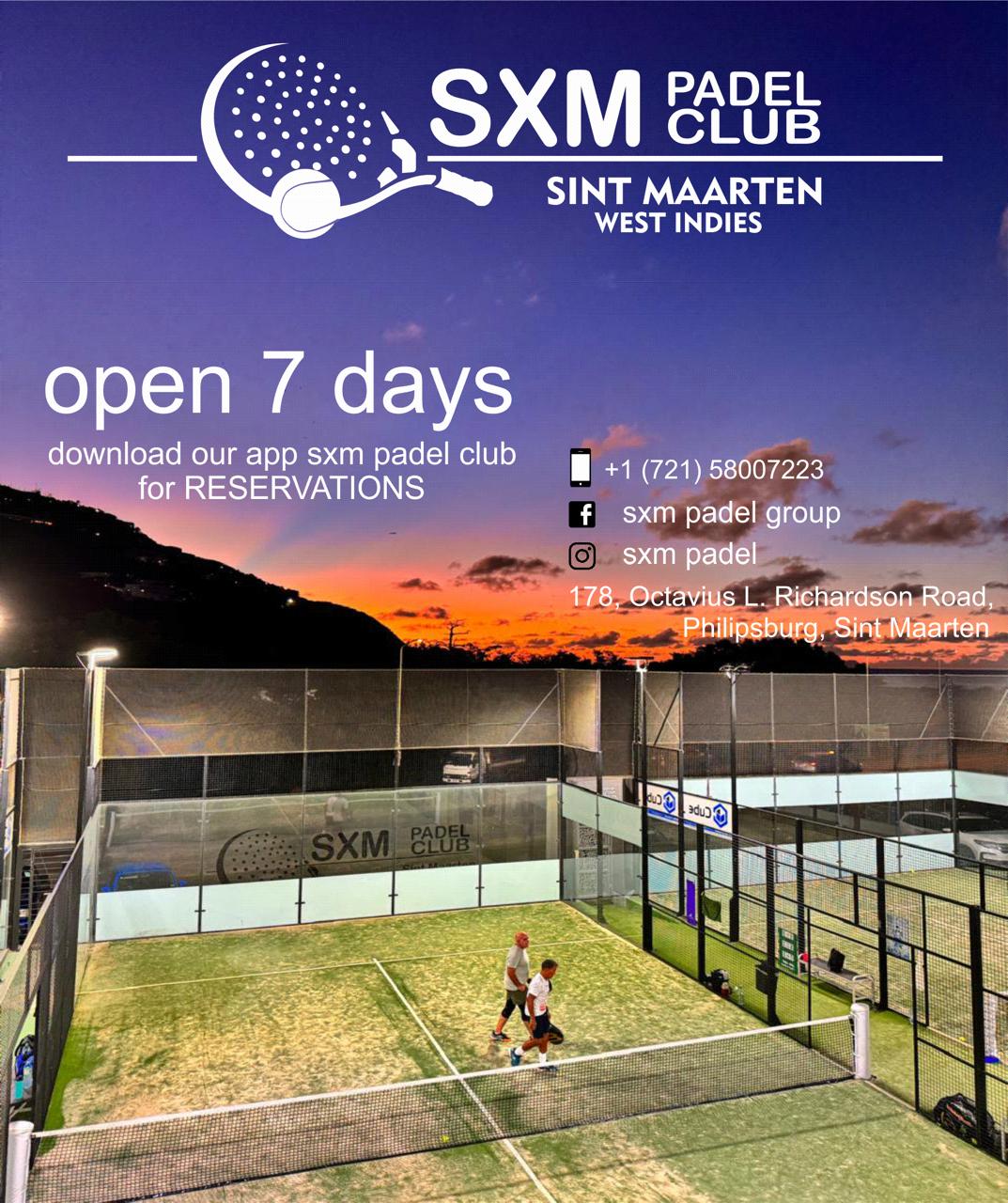 Poster from SXM Padel Club