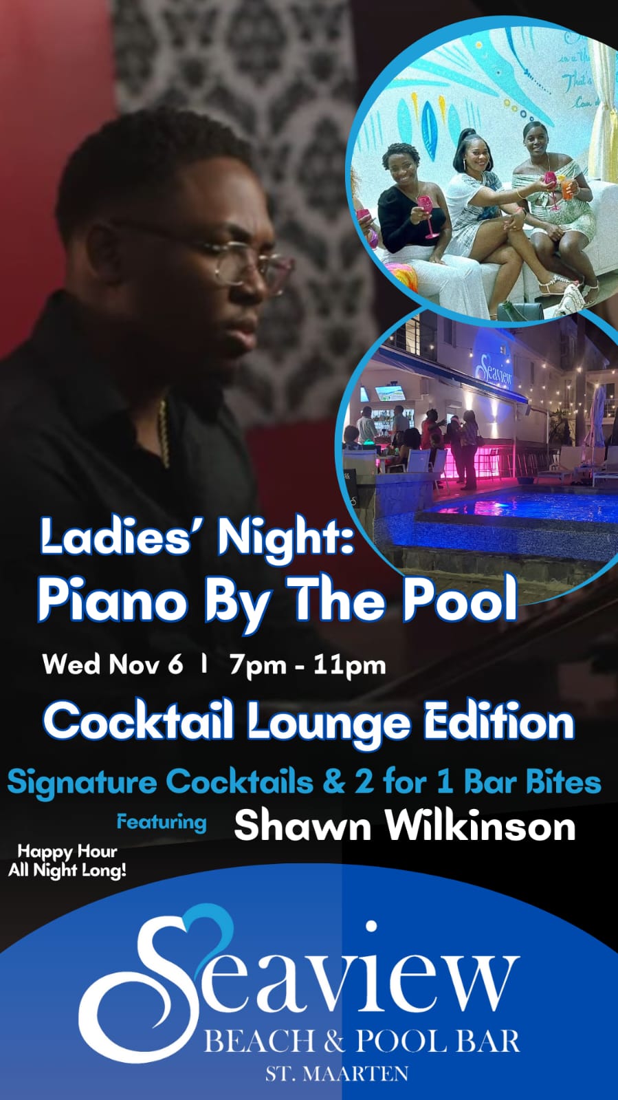 Seaview Beach Hotel Ladies Night: Piano by the Pool