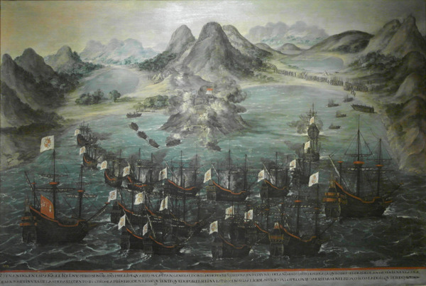 The Taking of St. Maarten by the Spanish in 1633, Naval Museum Madrid under Creative Commons