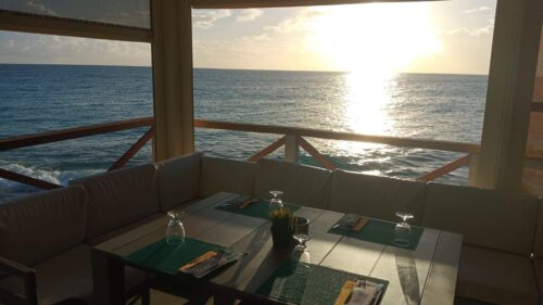 Sunset at Tortuga restaurant