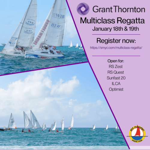 Sint Maarten Yacht Club poster about the Multiclass Regatta