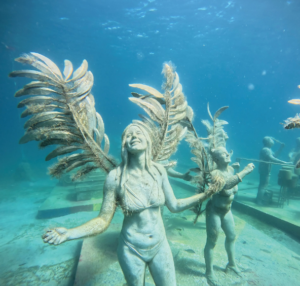 Girl with Carnival Wings at Under SXM