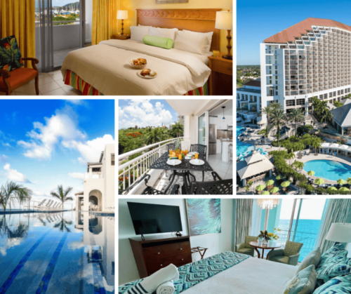 5 different accommodation offers via st. maarten auction website