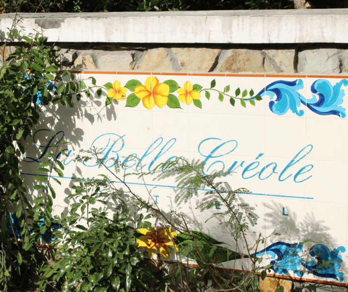 La Belle Creole sign at entrance